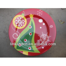 KC-02546 тарелки рождественской елки, для детей забавные круглые плоские пицца / кексы